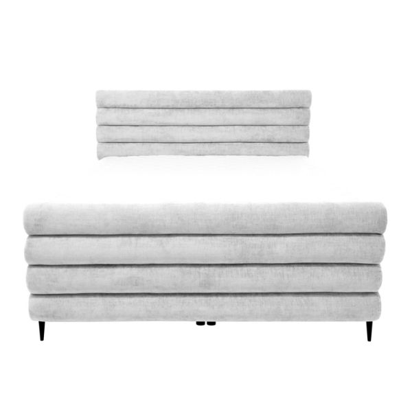 Pat boxspring 160 x 200 cm gri inchis Noel