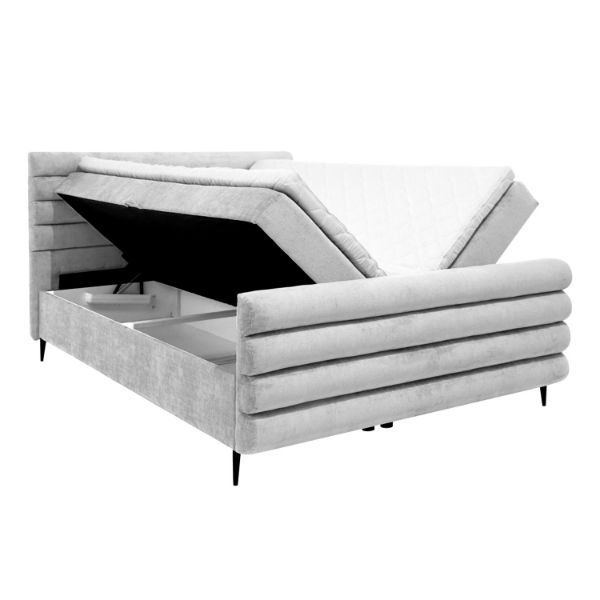 Pat boxspring 160 x 200 cm gri inchis Noel