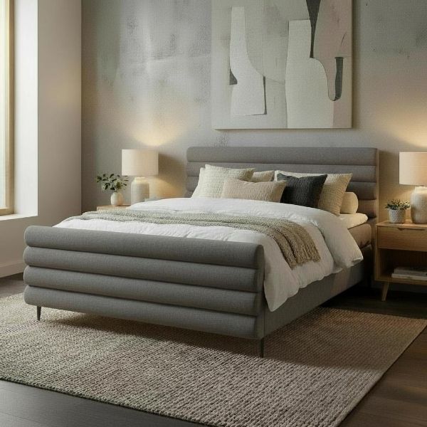 	Pat boxspring 160 x 200 cm gri inchis Noel