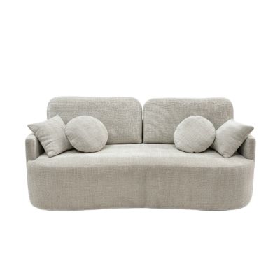 Canapea extensibila 3 locuri gri deschis Aspen