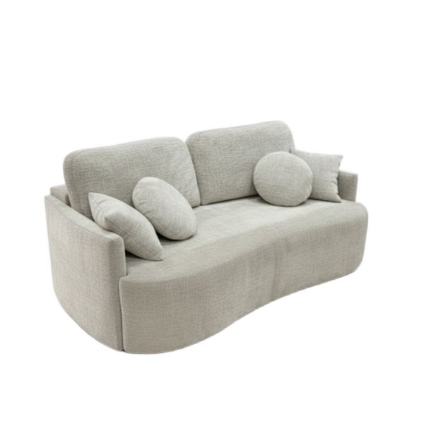 Canapea extensibila 3 locuri gri deschis Aspen