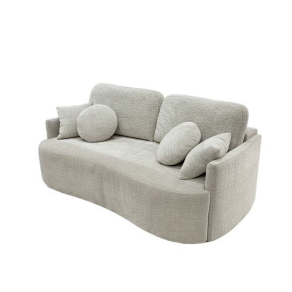 Canapea extensibila 3 locuri gri deschis Aspen