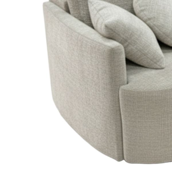 Canapea extensibila 3 locuri gri deschis Aspen