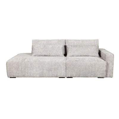 Canapea extensibila 3 locuri gri deschis Long