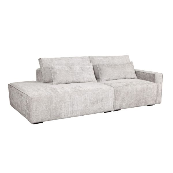 Canapea extensibila 3 locuri gri deschis Long