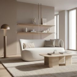 Canapea fixa 3 locuri alb Nico