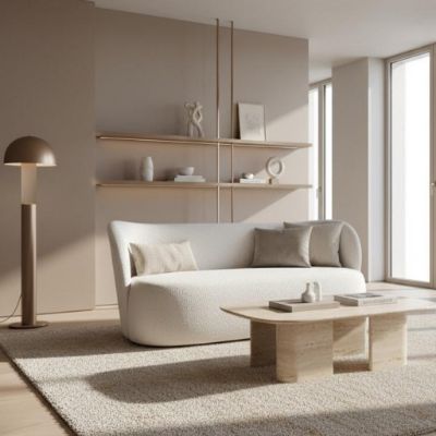 Canapea fixa 3 locuri alb Nico