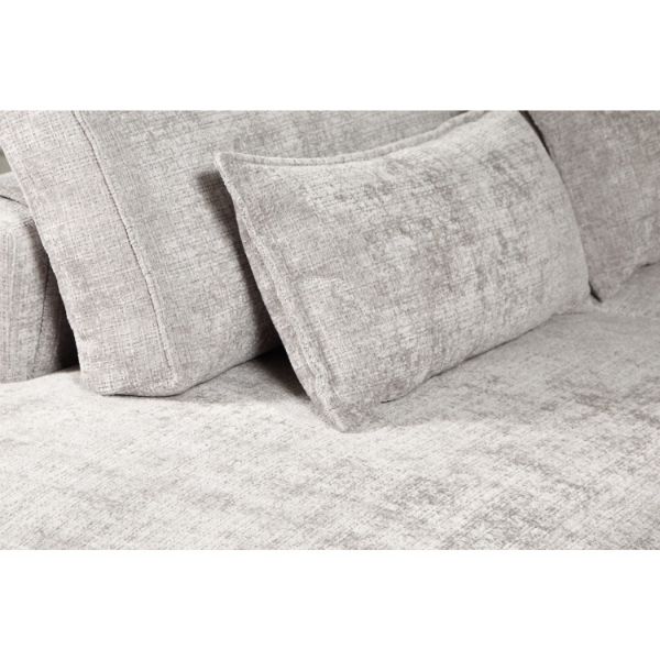 Canapea extensibila 3 locuri gri deschis Long