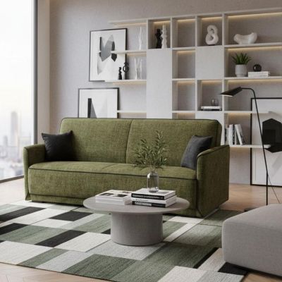 Canapea extensibila 210 cm verde olive Soho