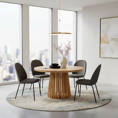 	Masa rotunda extensibila 110/210 cm stejar Caroline