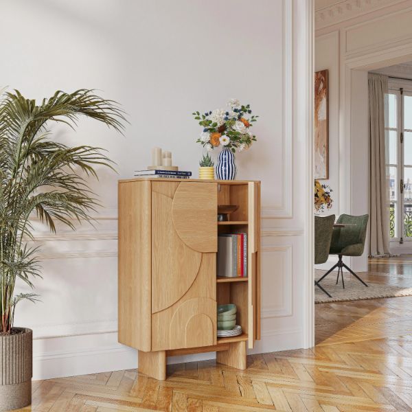 	Comoda inalta cu 2 usi stejar natur Milord