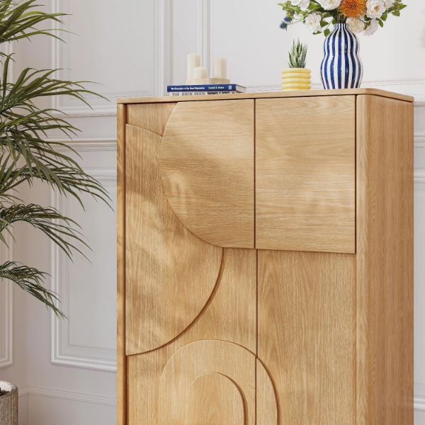 	Comoda inalta cu 2 usi stejar natur Milord