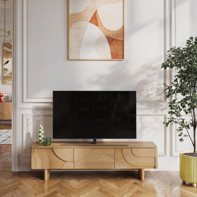 Comoda TV cu 3 sertare stejar natur Amore