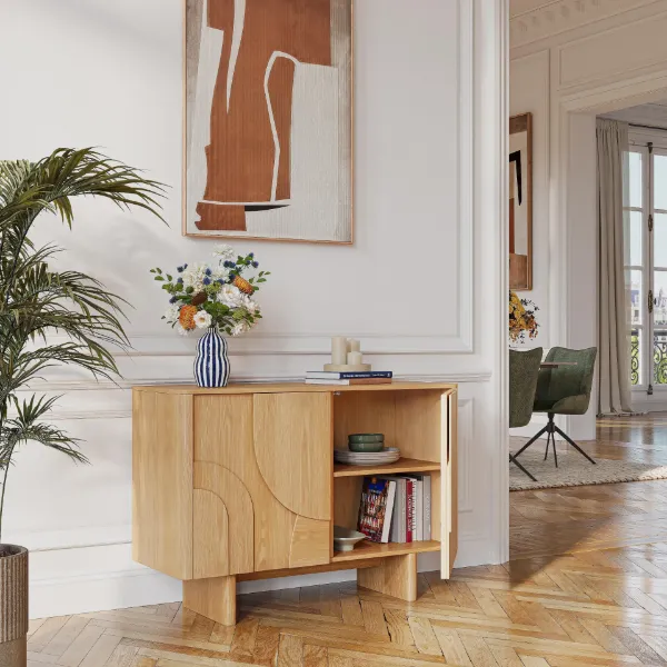 	Bufet cu 2 usi stejar natur Milord