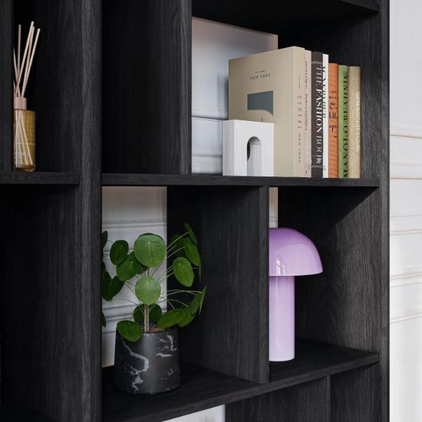 	Biblioteca mare lemn, negru, Will