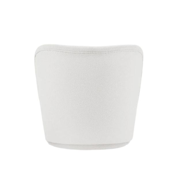 Fotoliu tapitat alb Nico