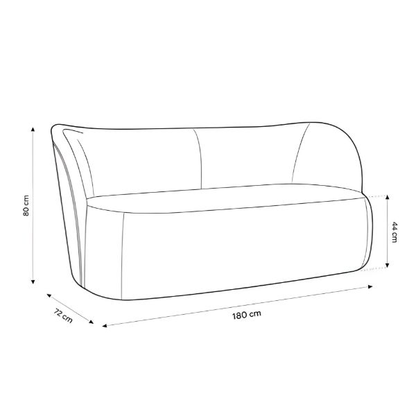 Canapea fixa 3 locuri alb Nico