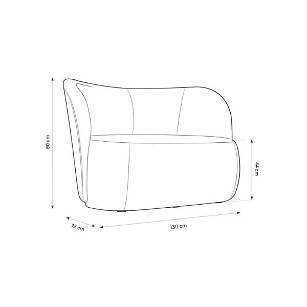 	Canapea fixa 2 locuri roz Nico