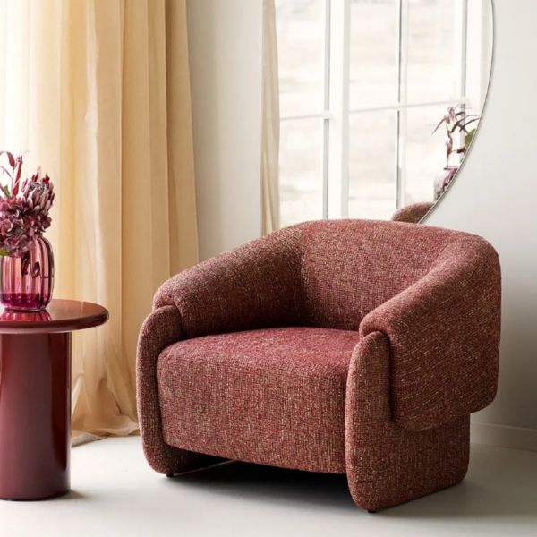 	Fotoliu tapitat bordeaux mix Hamilton