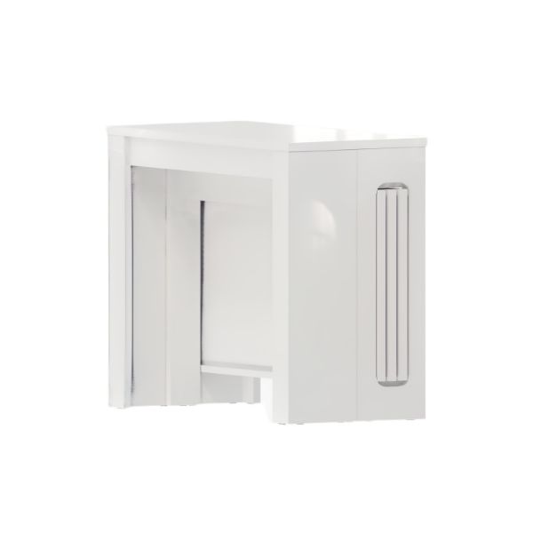 Consola/masa dining extensibila alb Blanca