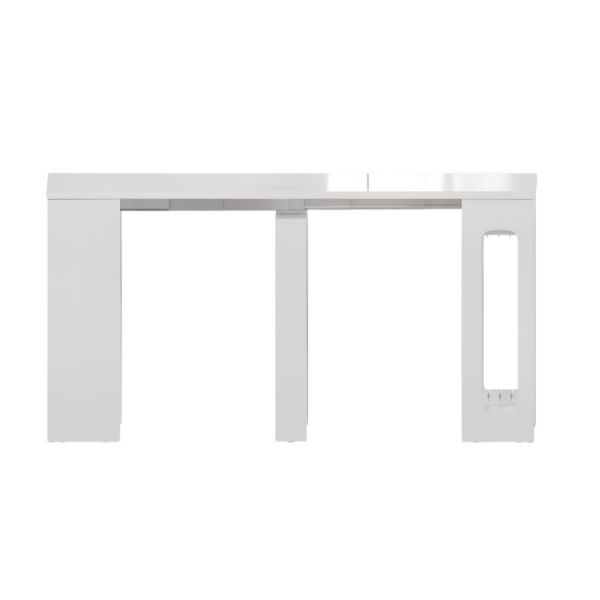 Consola/masa dining extensibila alb Blanca