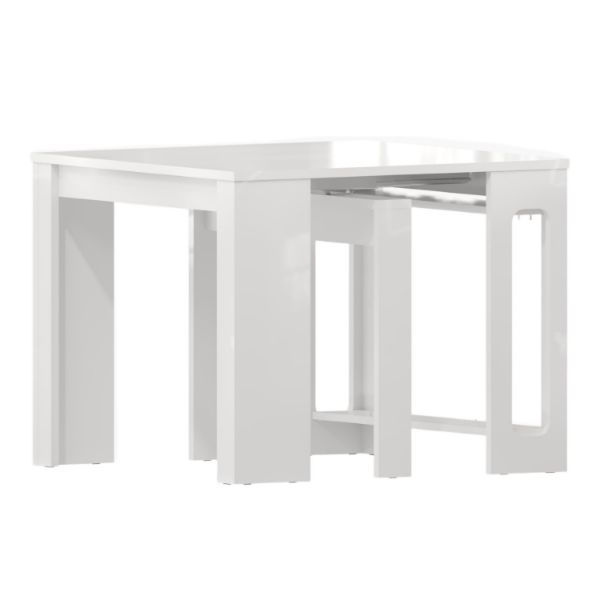 Consola/masa dining extensibila alb Blanca