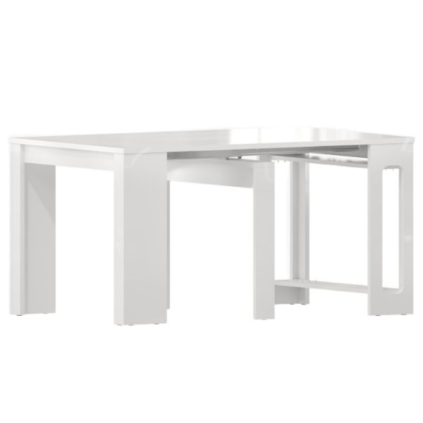Consola/masa dining extensibila alb Blanca