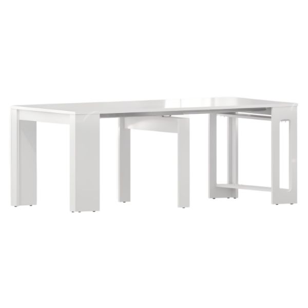 Consola/masa dining extensibila alb Blanca