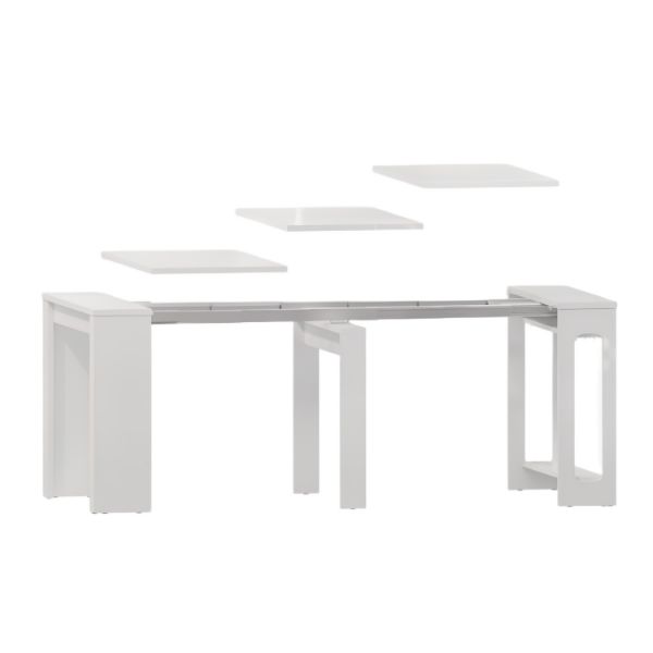 Consola/masa dining extensibila alb Blanca