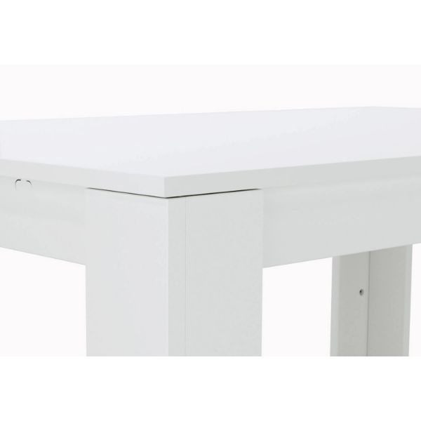 Masa dining extensibila 136/186 cm alb lucios Nell