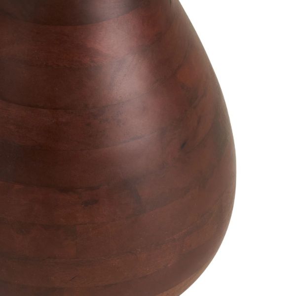 Masuta laterala, marmura, lemn mango, alb/maro inchis Heide