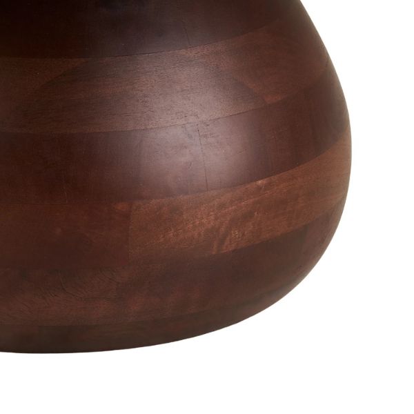 Masuta cafea, marmura, lemn mango, alb/maro inchis Heide