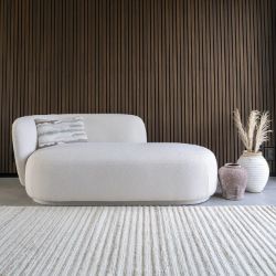 Fotoliu lounge alb murdar Capri