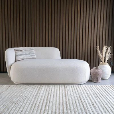 Fotoliu lounge alb murdar Capri