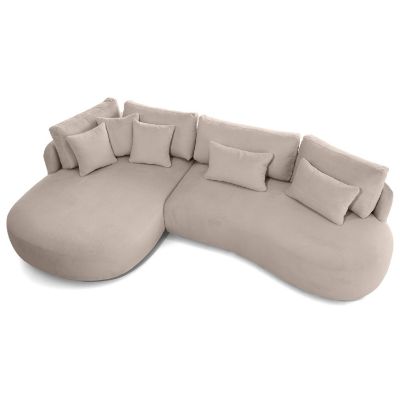 Coltar fix cu forma L stanga bej Jacobs Mini