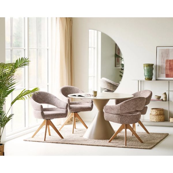 Masa dining rotunda 120 cm sand Annecy