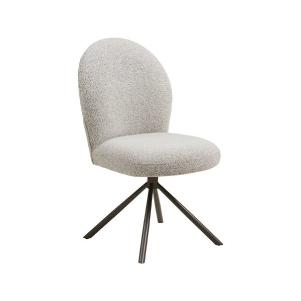 Scaun tapitat rotativ sand/gri inchis Lana