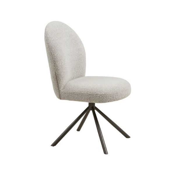 Scaun tapitat rotativ sand/gri inchis Lana