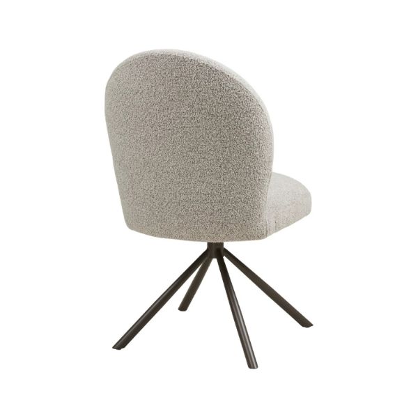 Scaun tapitat rotativ sand/gri inchis Lana