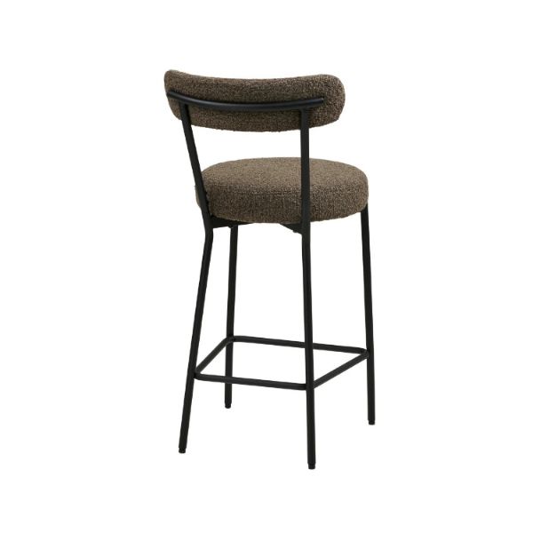 Scaun bar tapitat maro boucle/negru Badalona