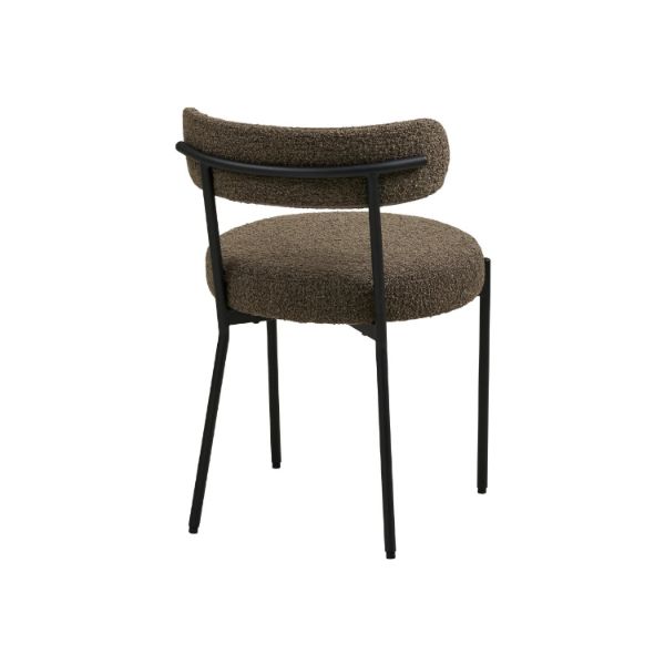 Scaun tapitat maro boucle/negru Badalona