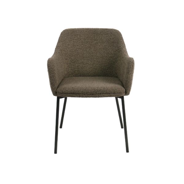 Scaun tapitat cu brate maro/negru Melilla