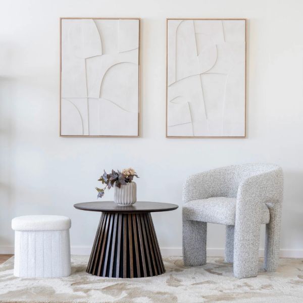 Scaun tapitat cu brate gri Monroe