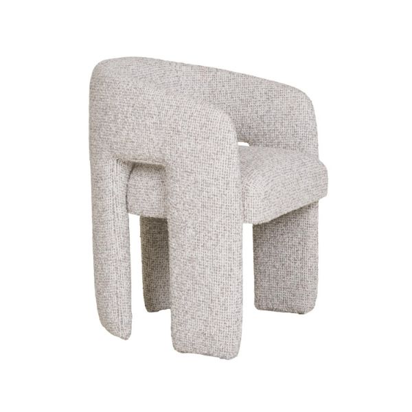 Scaun tapitat cu brate gri Monroe