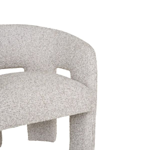 Scaun tapitat cu brate gri Monroe