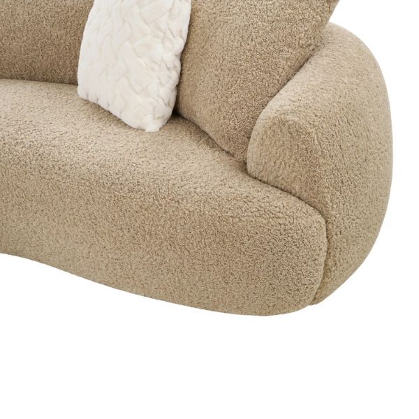 Canapea fixa 3 locuri maro deschis Dali