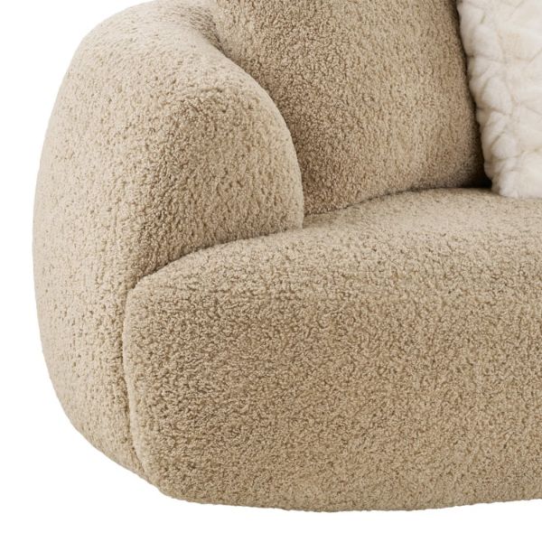 Canapea fixa 3 locuri maro deschis Dali