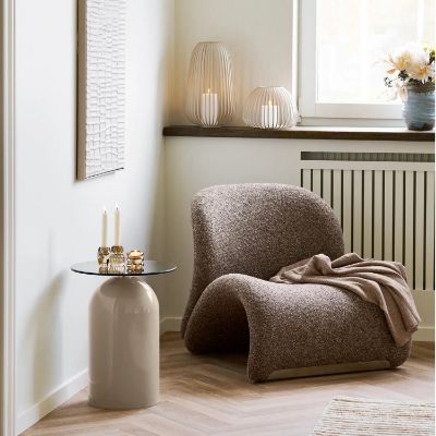 Fotoliu tapitat maro Sofia