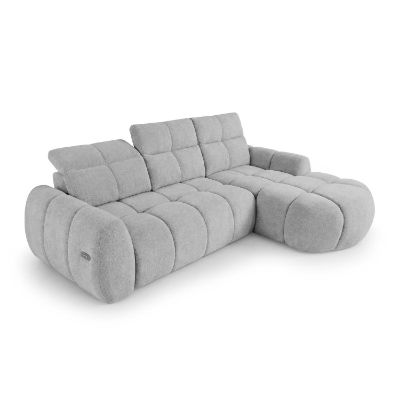 Coltar extensibil electric L stanga gri deschis Sorena