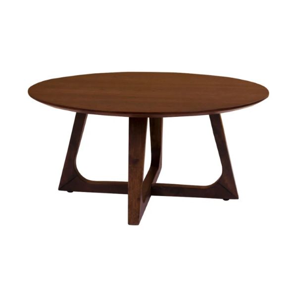 Masa de cafea rotundă nuc Hazel